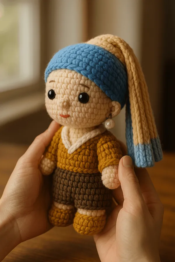 GPT image: Cute and Cozy Knitted Doll - AI generated artwork with prompt