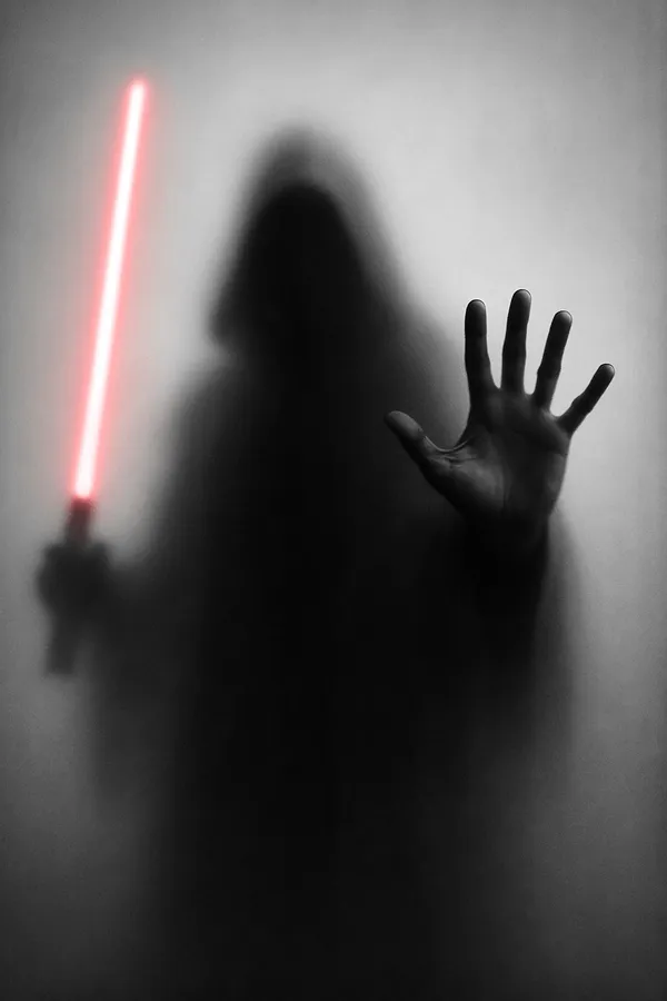 GPT image: Blurred Silhouette Behind Frosted Glass - AI generated artwork with prompt
