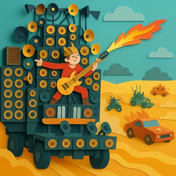 GPT image: Whimsical Paper Craft Fairy Tale Illustration - AI generated artwork with prompt
